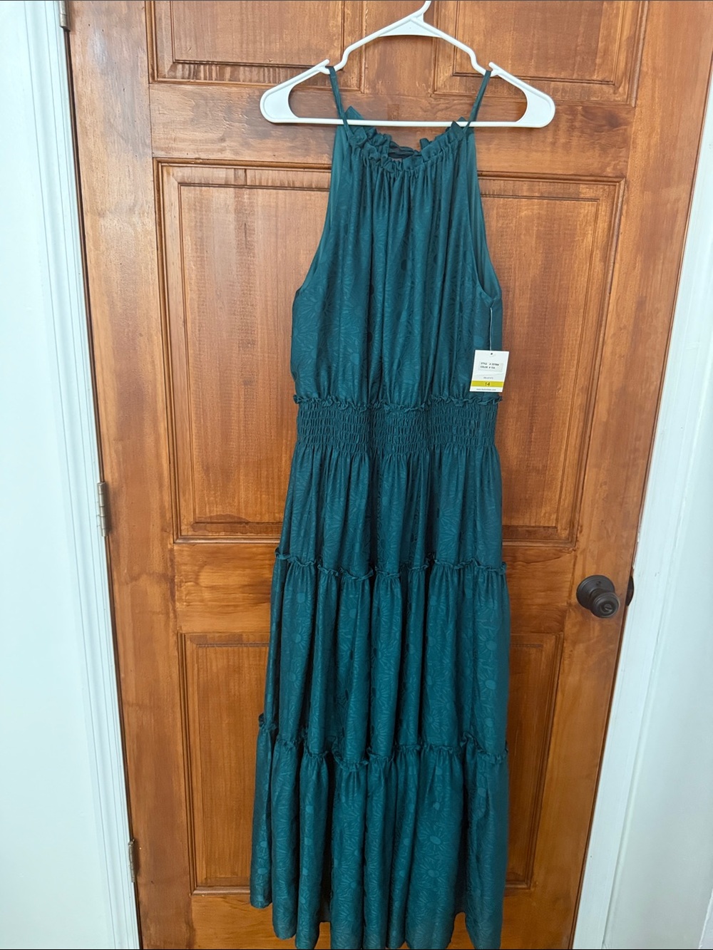 Taylor Teal Green Maxi Dress
